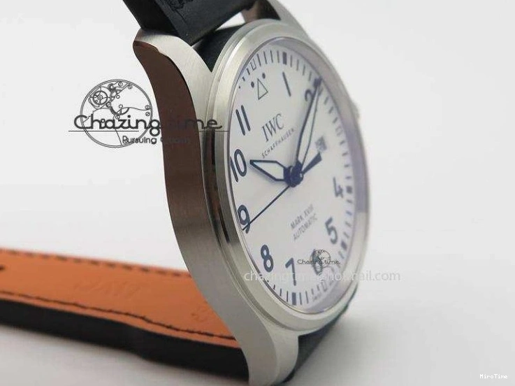 MIROTIME 0116 Fashionable Mark XVIII IW327002 V6F Best Edition White Dial On Black Leather Strap A 7312